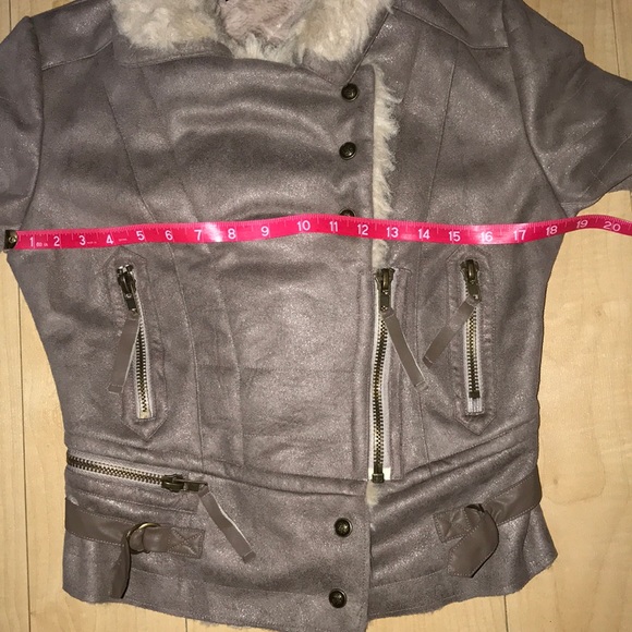Miss Me Suede Shearing Moto Jacket - Picture 4 of 6